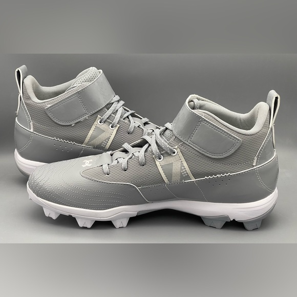 Under Armour Bryce Harper 7 Gray Baseball Cleats 3025587-101 Men Size 11.5 NEW - Picture 7 of 9